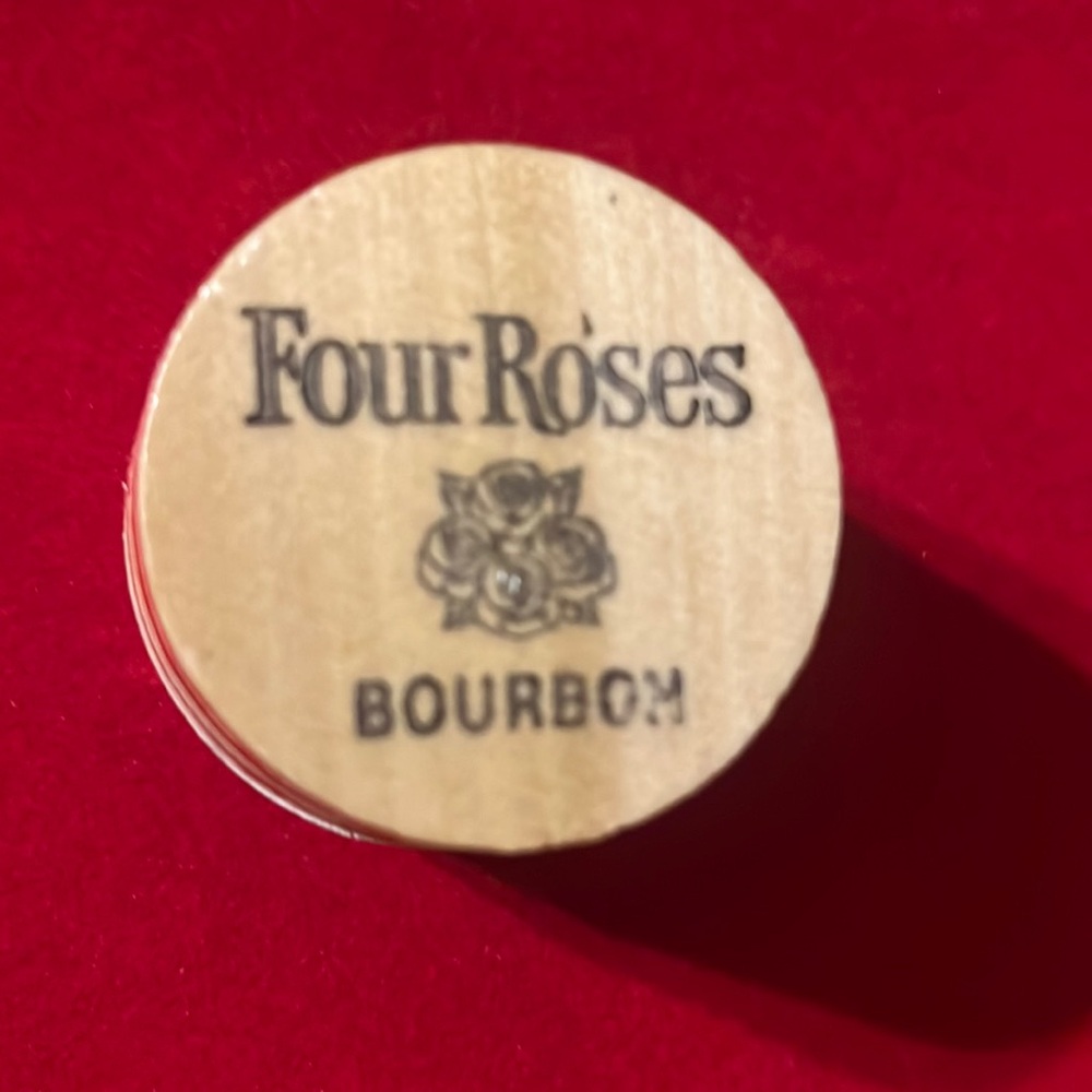 Four roses bourbon wooden barrel bungs  glued together